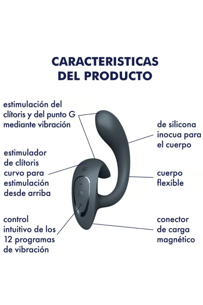 SATISFYER - G FOR GODDESS 1 VIBRATORE CONIGLIO GRIGIO SCURO