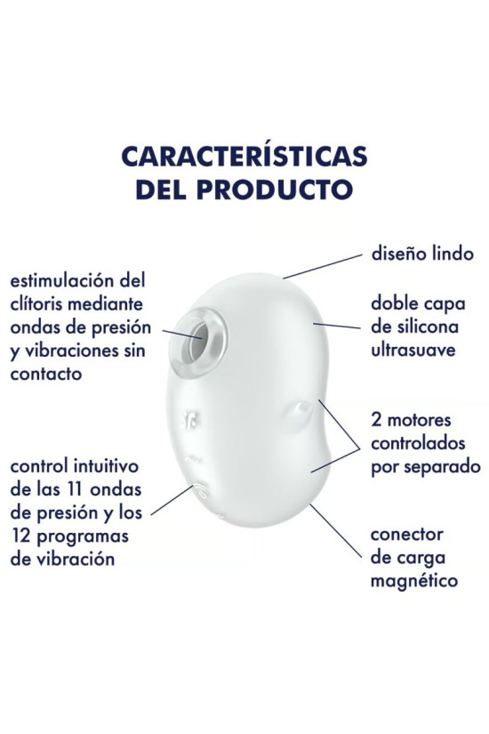 SATISFYER - CUTIE GHOST VIBRATORE LAY-ON BIANCO