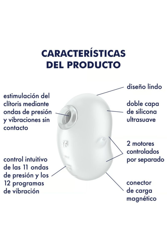 SATISFYER - CUTIE GHOST VIBRATORE LAY-ON BIANCO