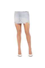 LEG AVENUE - CALZE ALL'UNCINETTO MULTICOLORE