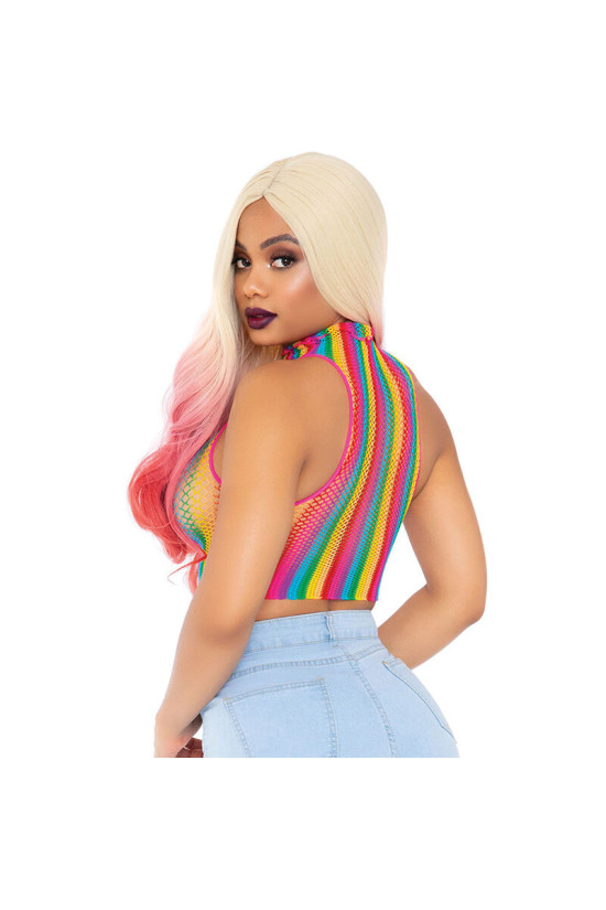 LEG AVENUE - TOP RETE MULTICOLORE