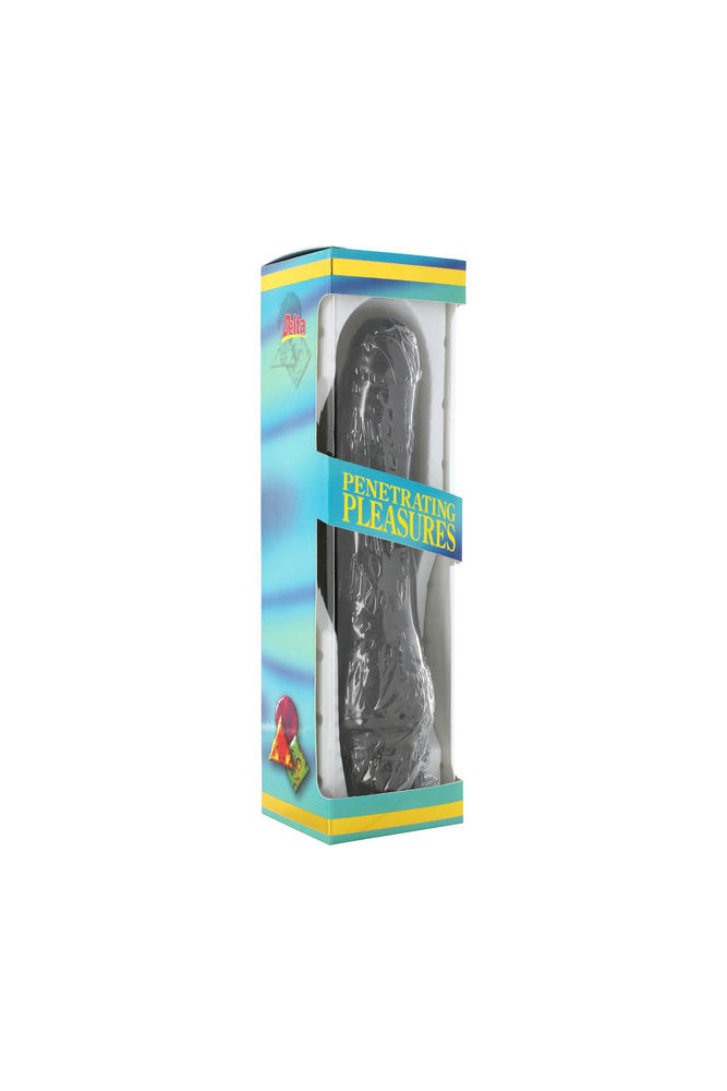 SEVEN CREATIONS - VIBRATORE IN VINILE P-SHAPE PENE NERO 20 CM