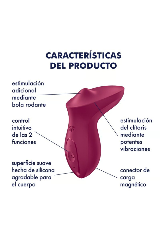 SATISFYER - VIBRATORE ECCITANTE DA APPOGGIO CLITORIDE FUCSIA