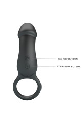 PRETTY LOVE - TRAE ANELLO VIBRANTE CON STIMOLATORE NERO