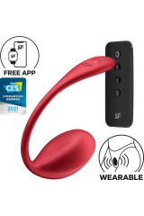 SATISFYER - SHINY PETAL STIMOLATORE CON TELECOMANDO G-POINT ROSSO APP GRATUITA