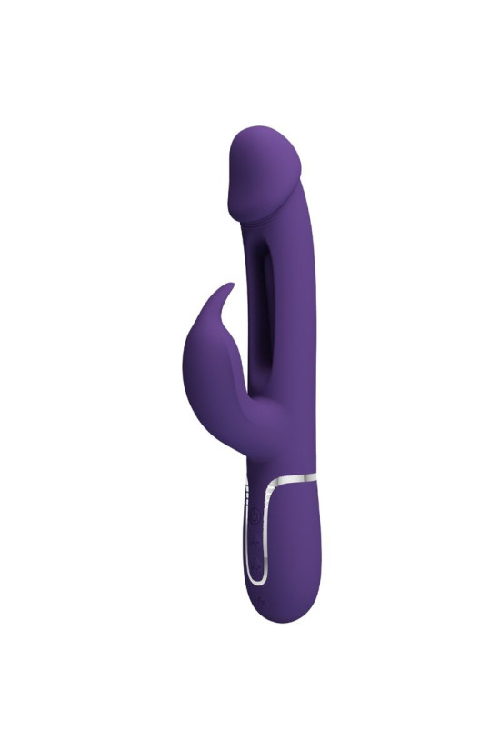 PRETTY LOVE - VIBRATORE MULTIFUNZIONE KAMPAS RABBIT 3 IN 1 CON LINGUA VIOLA
