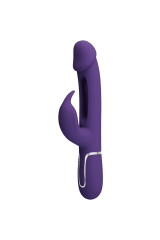 PRETTY LOVE - VIBRATORE MULTIFUNZIONE KAMPAS RABBIT 3 IN 1 CON LINGUA VIOLA