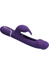 PRETTY LOVE - VIBRATORE MULTIFUNZIONE KAMPAS RABBIT 3 IN 1 CON LINGUA VIOLA