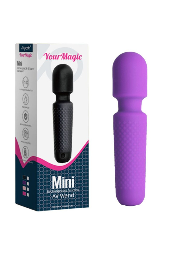 ARMONY - YOUR MAGIC MASSAGGIATORE E VIBRATORE RICARICABILE 10 VIBRAZIONI BACCHETTA POTS VIOLA