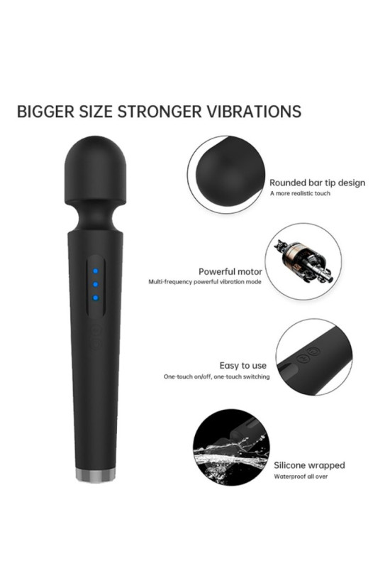 ARMONY - X POWER MASSAGGIATORE E VIBRATORE GRANDE 7 VIBRAZIONI NERO