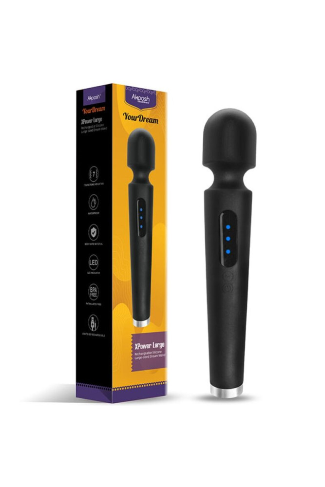 ARMONY - X POWER MASSAGGIATORE E VIBRATORE GRANDE 7 VIBRAZIONI NERO