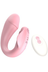 ARMONY - FRESHFUN CICI VIBRATORE STAP-ON TELECOMANDO E APP 10 VIBRAZIONI ROSA