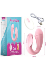 ARMONY - FRESHFUN CICI VIBRATORE STAP-ON TELECOMANDO E APP 10 VIBRAZIONI ROSA