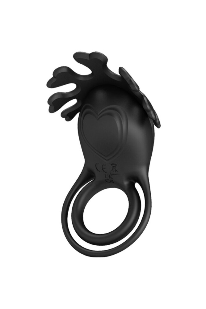 PRETTY LOVE - ANELLO VIBRATORE RUBEN 7 VIBRAZIONI IN SILICONE NERO
