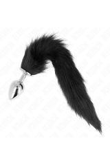 KINK - PLUG ANALE MISURA L 10 X 4 CM CON CODA SINTETICA 40 CM NERO