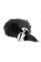 KINK - PLUG ANALE MISURA L 10 X 4 CM CON CODA SINTETICA 40 CM NERO