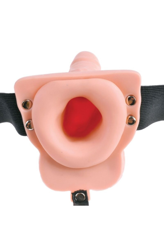 FETISH FANTASY SERIES - IMBRAGATURA REGOLABILE TELECOMANDO PENE REALISTICO CON TESTICOLI RICARICABILI E VIBRATORE 15 CM