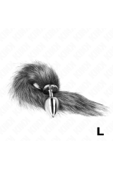 KINK - PLUG ANALE MISURA L 10 X 4 CM CON CODA SINTETICA 40 CM GRIGIO