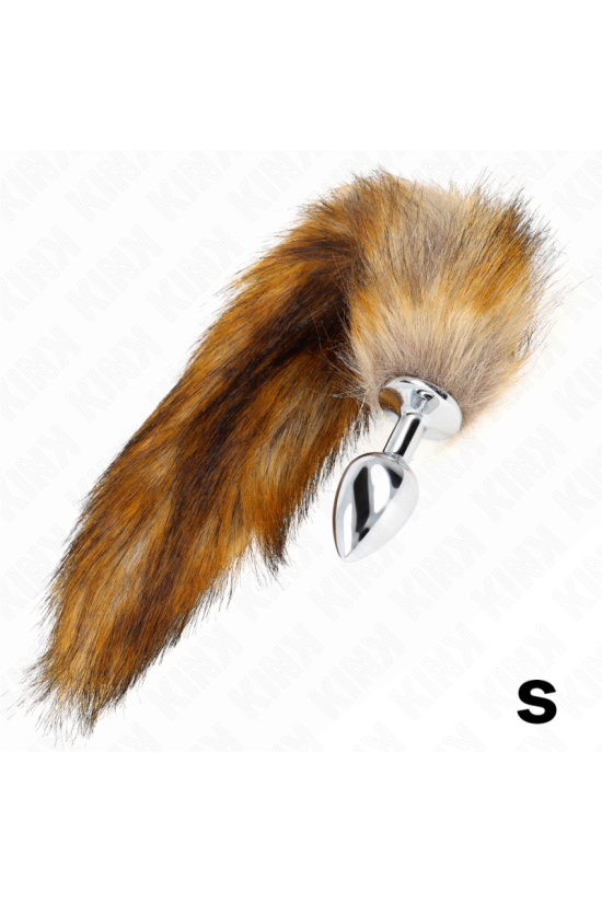 KINK - PLUG ANALE TAGLIA S 7 X 3 CM CON CODA SINTETICA 40 CM MARRONE