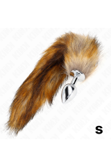 KINK - PLUG ANALE TAGLIA S 7 X 3 CM CON CODA SINTETICA 40 CM MARRONE