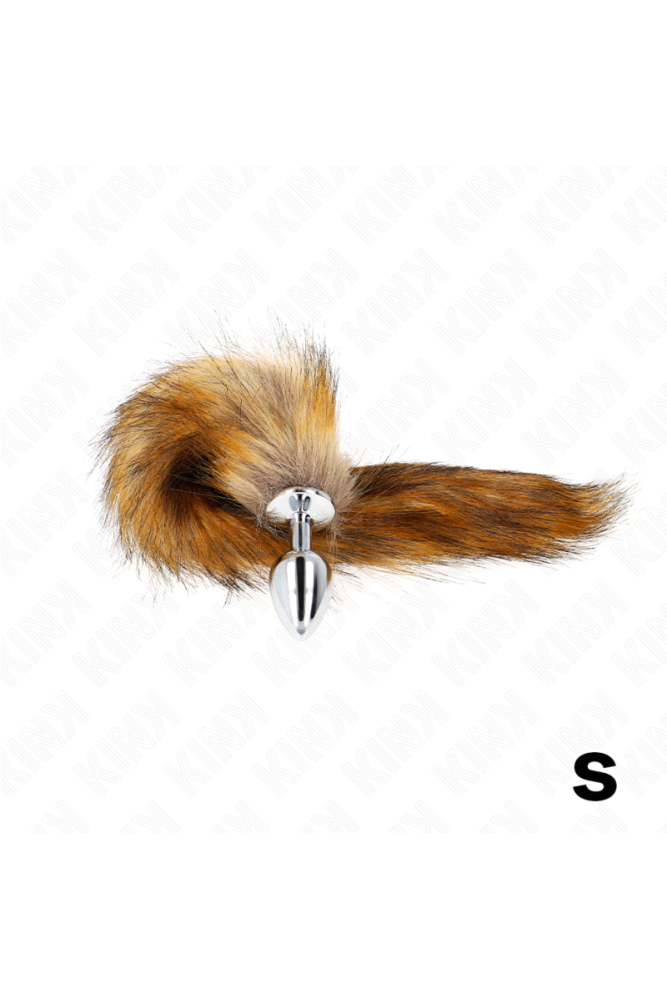 KINK - PLUG ANALE TAGLIA S 7 X 3 CM CON CODA SINTETICA 40 CM MARRONE