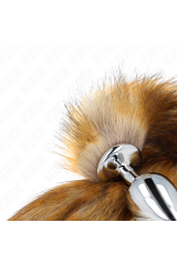 KINK - PLUG ANALE MISURA L 10 X 4 CM CON CODA SINTETICA 40 CM MARRONE