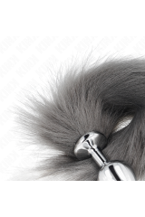 5 CM CON CODA SINTETICA 40 CM GRIGIO E BIANCO