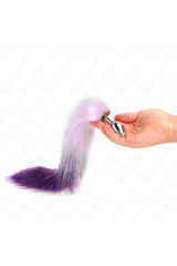 KINK - PLUG ANALE TAGLIA S 7 X 3 CM CON CODA SINTETICA 40 CM VIOLA