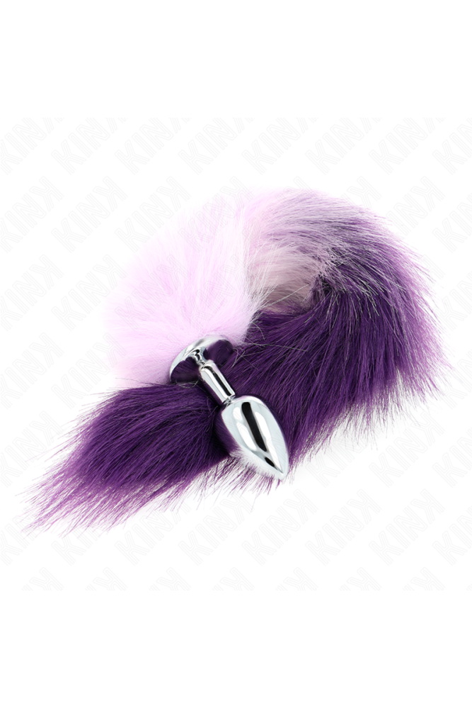 KINK - PLUG ANALE TAGLIA S 7 X 3 CM CON CODA SINTETICA 40 CM VIOLA
