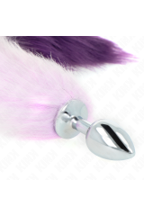 KINK - PLUG ANALE TAGLIA S 7 X 3 CM CON CODA SINTETICA 40 CM VIOLA