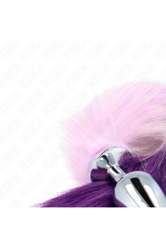 KINK - PLUG ANALE MISURA L 10 X 4 CM CON CODA SINTETICA 40 CM VIOLA