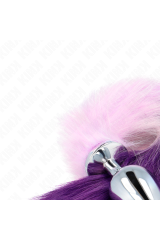 KINK - PLUG ANALE MISURA L 10 X 4 CM CON CODA SINTETICA 40 CM VIOLA
