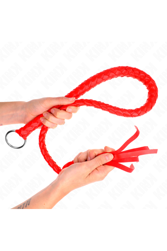 KINK - FRUSTA SERPENTE CON ANELLO MANO ROSSO 65 CM