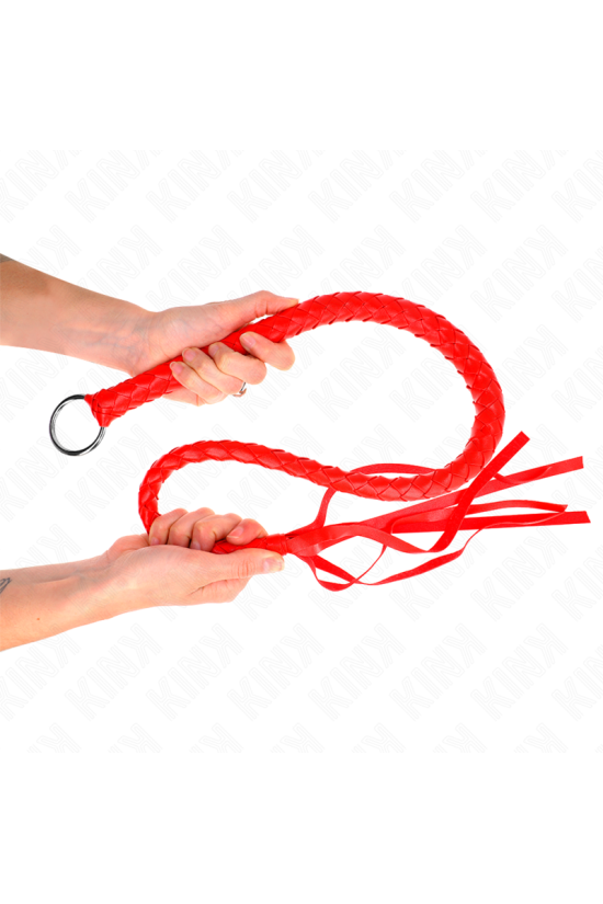 KINK - FRUSTA SERPENTE CON ANELLO MANO ROSSO 65 CM