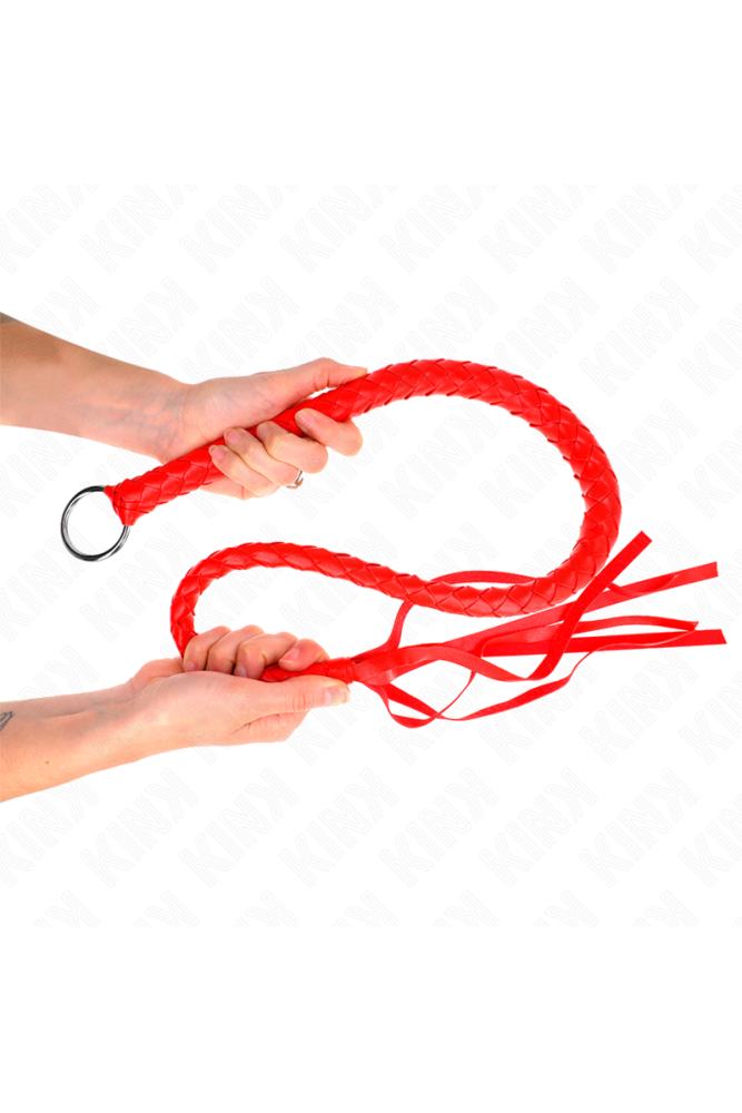 KINK - FRUSTA SERPENTE CON ANELLO MANO ROSSO 65 CM