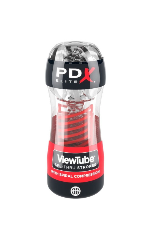 PDX ELITE - STROKER VIEWTUBE 2 COMPRESSIONE SPIRALE TRASPARENTE