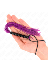KINK - MINI FRUSTA IN SILICONE CON 6 PERLINE VIOLA 26 CM