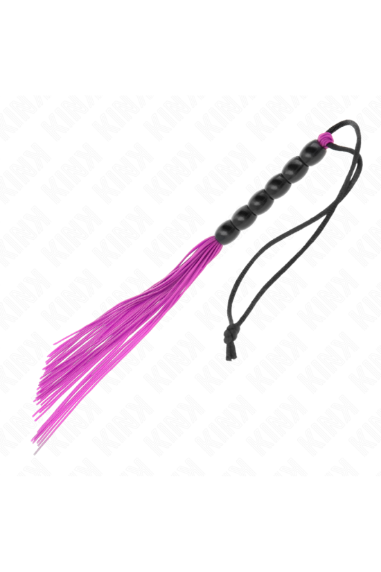 KINK - MINI FRUSTA IN SILICONE CON 6 PERLINE VIOLA 26 CM