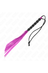 KINK - MINI FRUSTA IN SILICONE CON 6 PERLINE VIOLA 26 CM