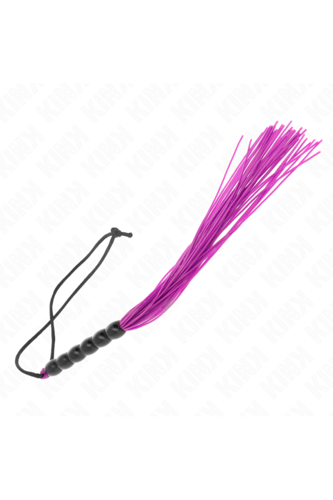 KINK - MINI FRUSTA IN SILICONE CON 6 PERLINE VIOLA 26 CM