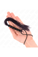 KINK - MINI FRUSTA IN SILICONE CON 6 PERLINE NERE 26 CM