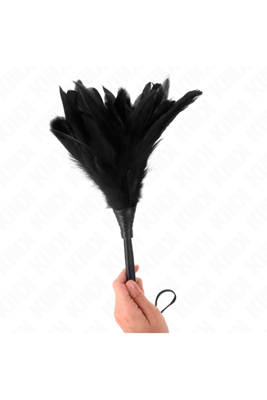 KINK - PIUME DI POLLO SOLLEGATO A FORMA DI CORNO NERO 36 CM