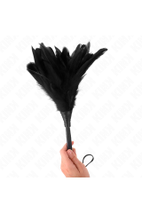 KINK - PIUME DI POLLO SOLLEGATO A FORMA DI CORNO NERO 36 CM