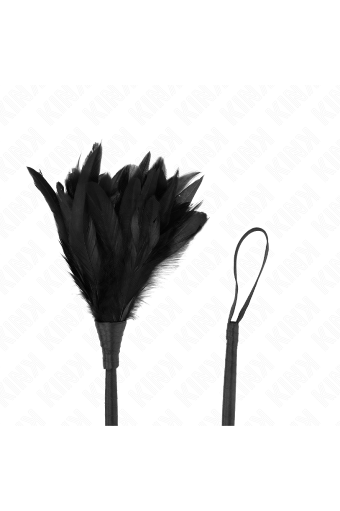 KINK - PIUME DI POLLO SOLLEGATO A FORMA DI CORNO NERO 36 CM