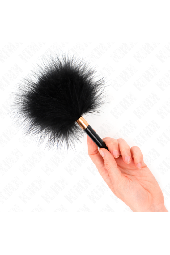 KINK - PIUME TICKLE IN METALLO ORO NERO 18 CM