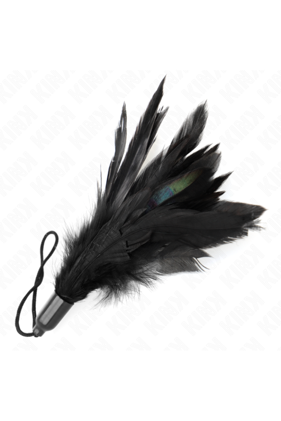 KINK - PIUME TICKLE CON MANICO IN CORDA BASE IN PLASTICA 15 CM