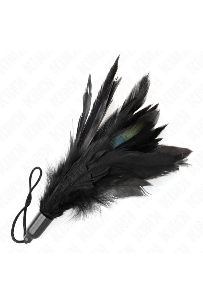 KINK - PIUME TICKLE CON MANICO IN CORDA BASE IN PLASTICA 15 CM