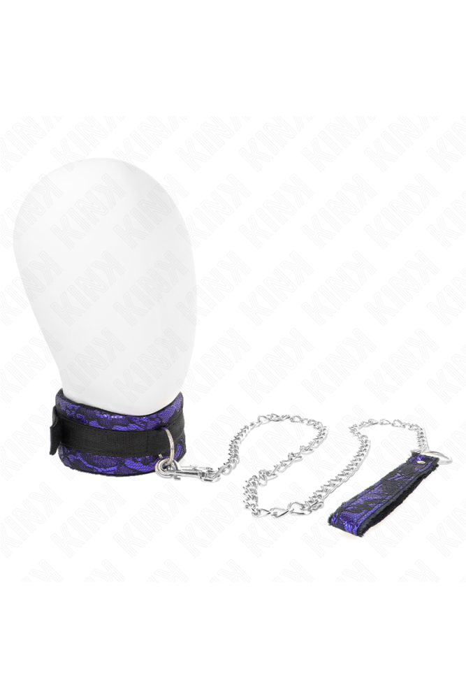 KINK - COLLANA CORTA IN PIZZO DI VELLUTO CON CINTURA 105 CM CON PROFILO IN NYLON 44 X 5