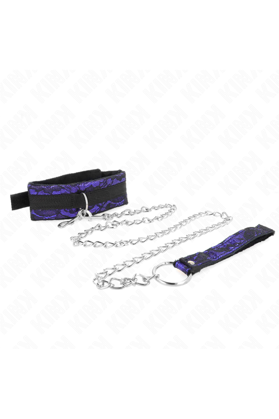 KINK - COLLANA CORTA IN PIZZO DI VELLUTO CON CINTURA 105 CM CON PROFILO IN NYLON 44 X 5