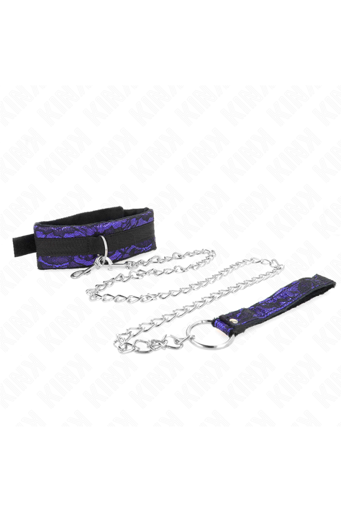 KINK - COLLANA CORTA IN PIZZO DI VELLUTO CON CINTURA 105 CM CON PROFILO IN NYLON 44 X 5